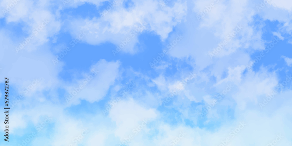 Soft cloud in the sky background. abstract blue sky with clouds .Bright and shinny natural cloudy sky, bright blue cloudy blue sky vector illustration. Sky clouds landscape light background.