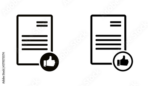  Authorization Approval Document Vector Icons set