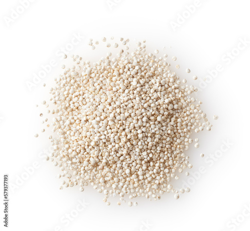 Obraz na płótnie Dried white quinoa seeds isolated on white background w salonie