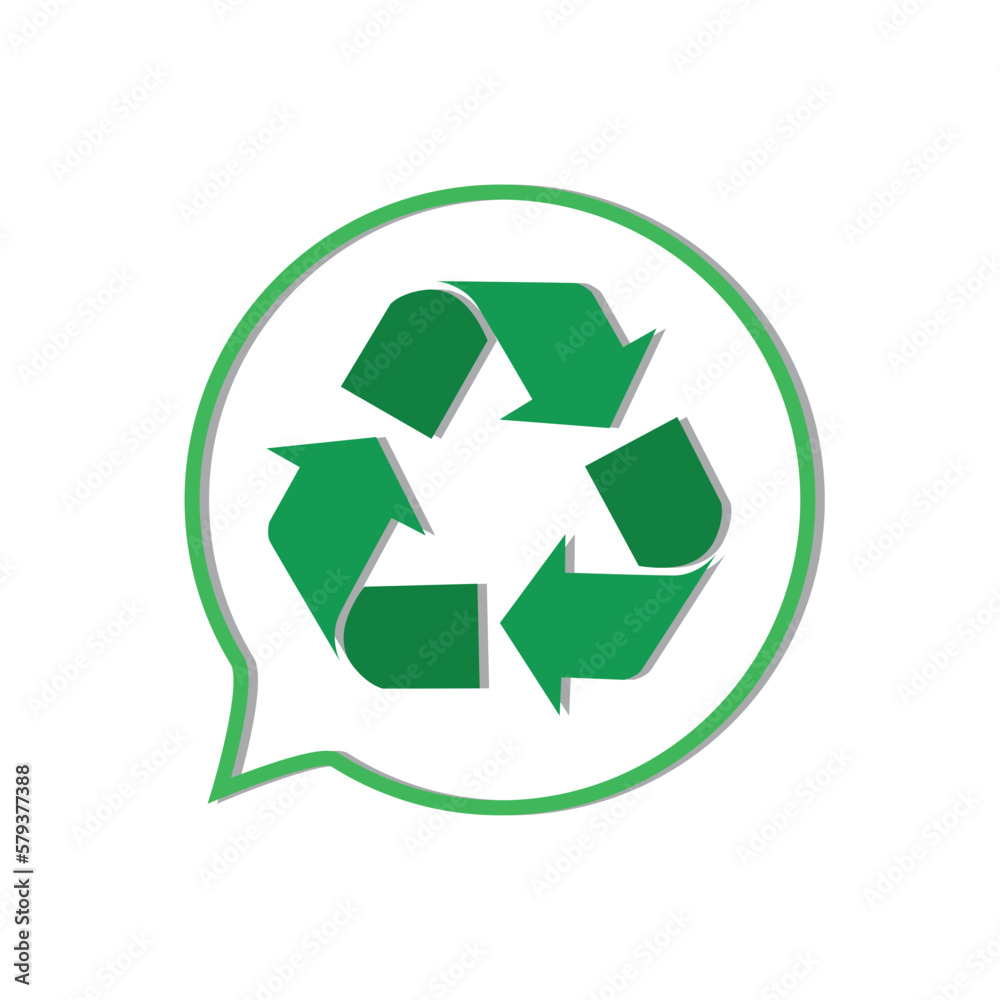 Vector illustration of the green recycling symbol. Vector illustration of the green recycling symbol.