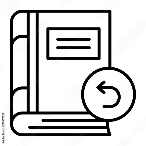 Czech this beautiful vector of return book in editable style
