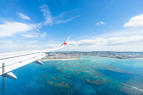 飛行機から見た沖縄
