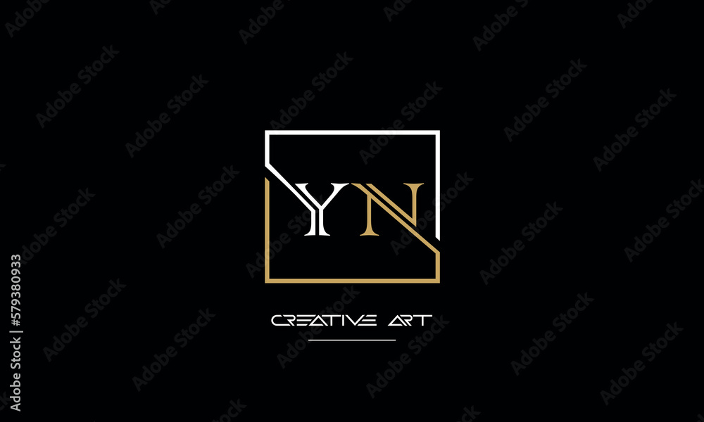 YN, NY, Y, N abstract letters logo monogram - obrazy, fototapety, plakaty 