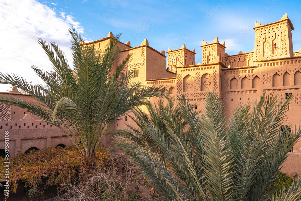Amridil Kasbah in Morocco, sunny day