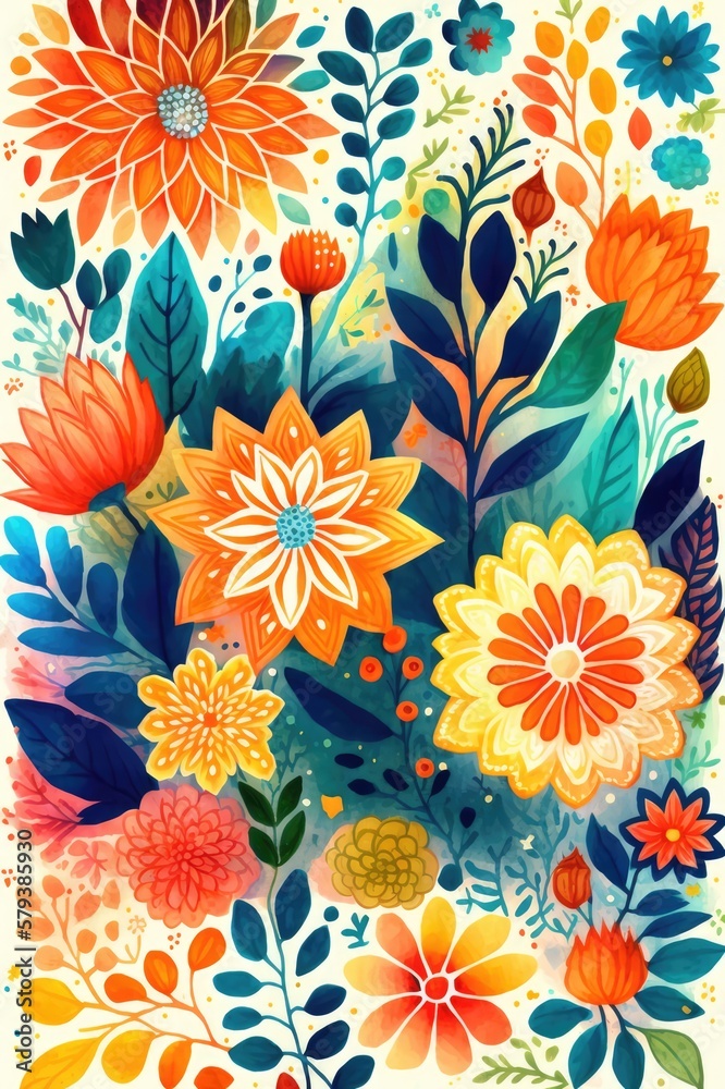 Abstract flora texture background, made with generative ai Abstract flora texture background, made with generative ai