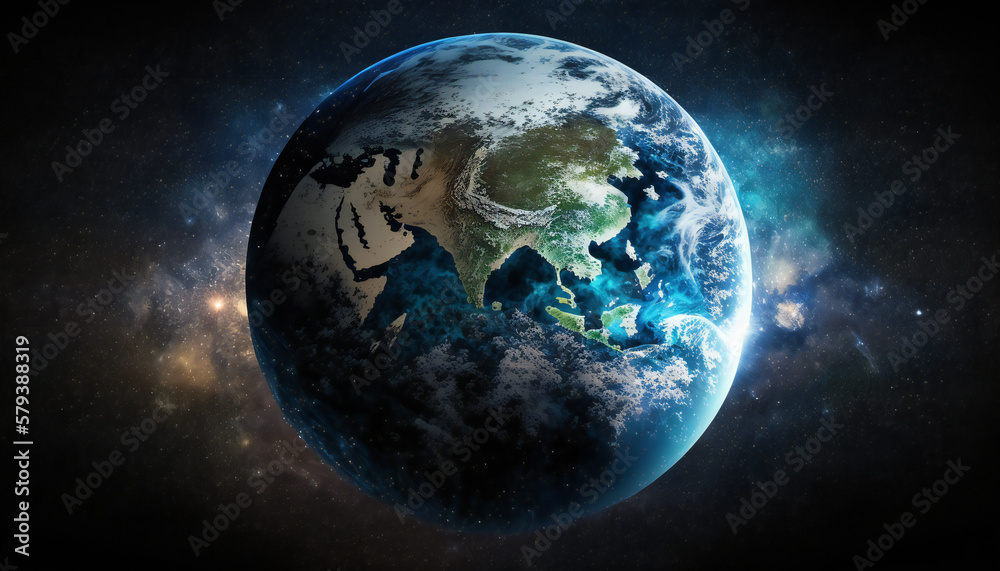 Planet similar to Earth in space - Space wallpaper - Generative AI Planet similar to Earth in space - Space wallpaper - Generative AI