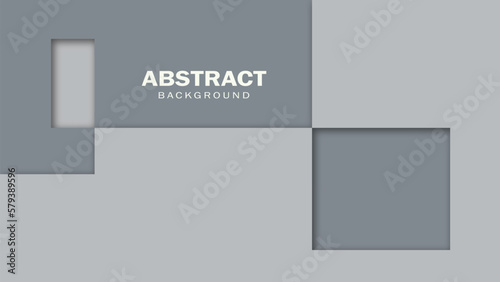 Modern 3D abstract background with paper cut style. An elegant and trendy layered 3D vector design with realistic grey paper shapes, curves and carvings for a modern graphic poster or banner template.