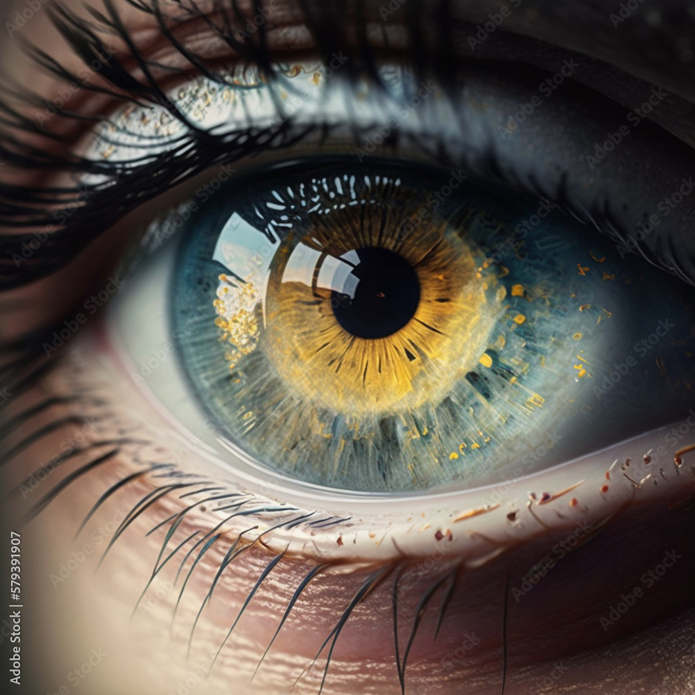 menschliches Auge im Detail, generative AI