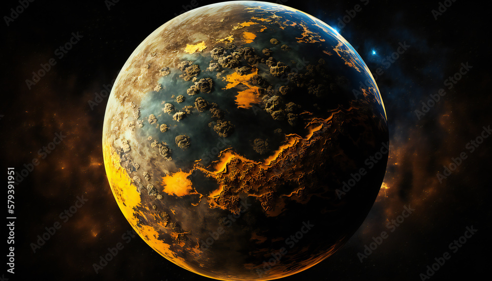 Exoplanet similar to Earth in space - Space wallpaper - Generative AI ...