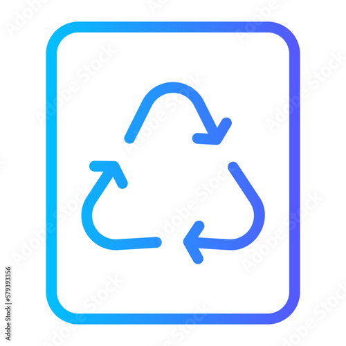 recycle symbol gradient icon