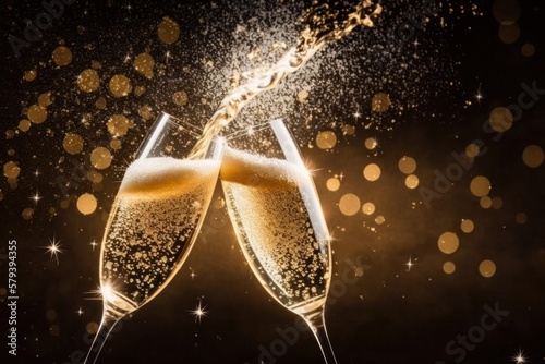 Raising a Glass to Life's Milestones: A Champagne Toast for Celebrations Big and Small, Generative AI.