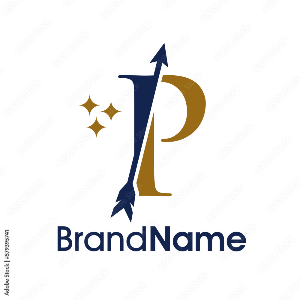 Initial P Arrow Logo Initial P Arrow Logo