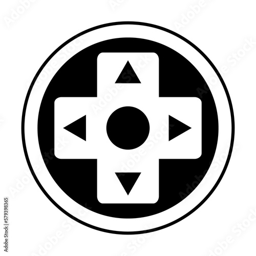 Video game controller button icon PNG image with transparent background