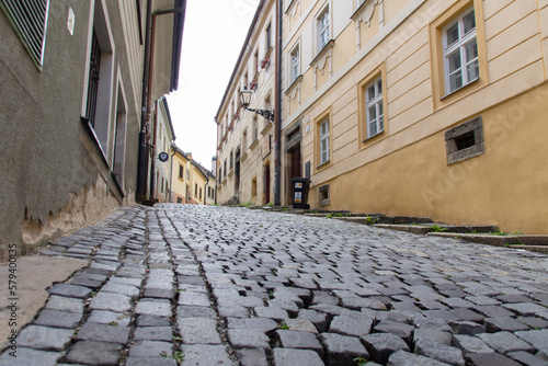 Canvas Print Alte Straße mit Kopfsteinpflaster gedeckt in Bratislava