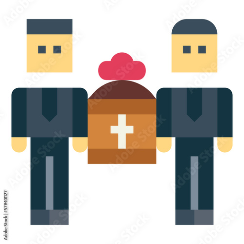 funeral flat icon style