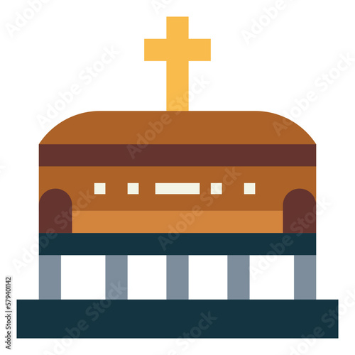 funeral flat icon style
