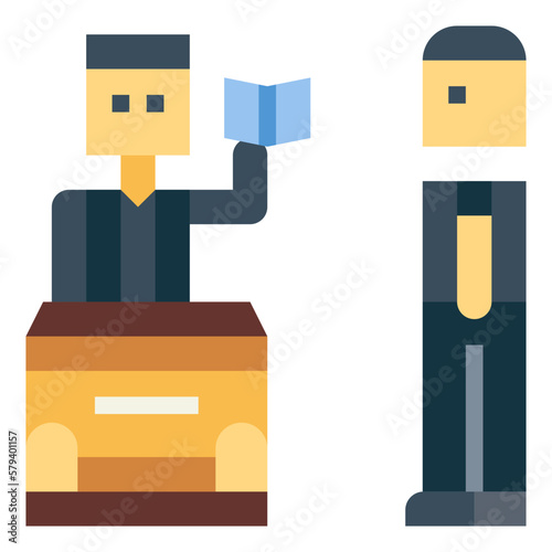 funeral flat icon style