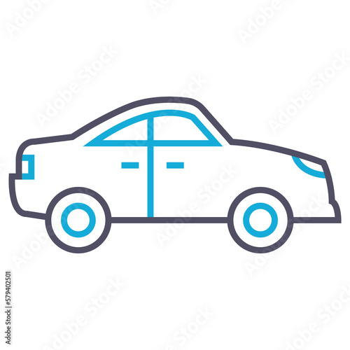 Png image of a car in lines on a transparent background