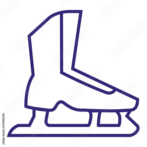 Ice skates icon png image with transparent background photo