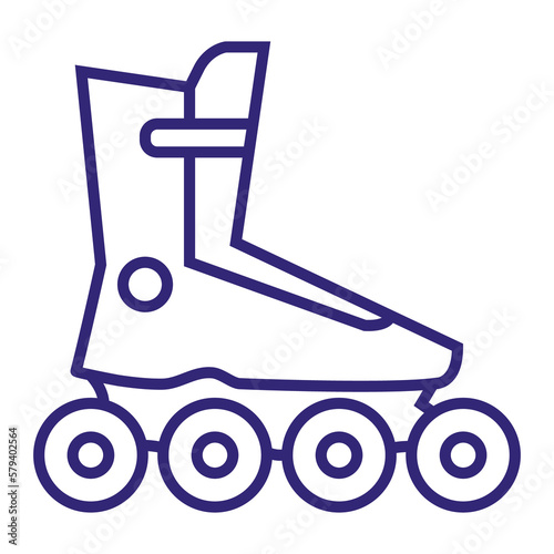 Inline skates icon png image with transparent background