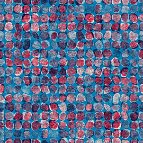 Watercolor-Dyed Effect Textured Pebbles Pattern