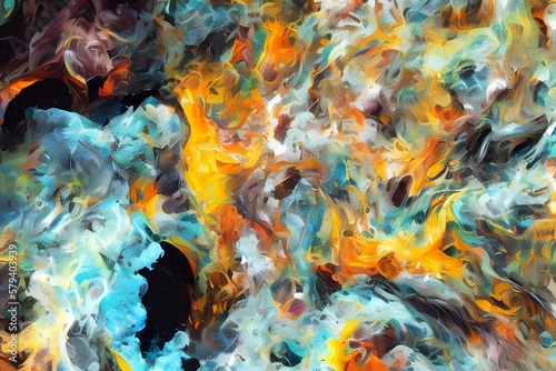 Abstract colorful oil paint background © Kevin