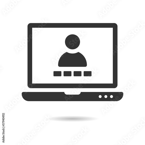 Video conference vector icon