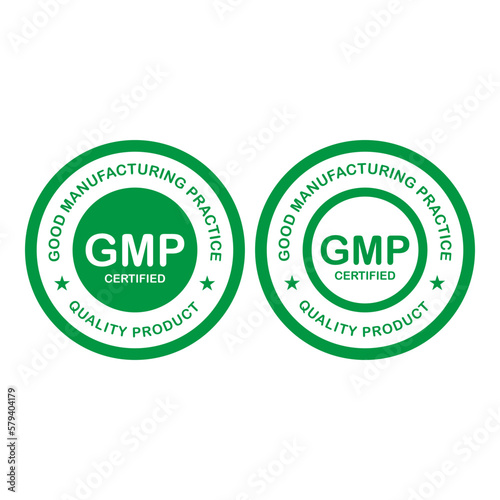 Good manufacturing practice logo template illustration