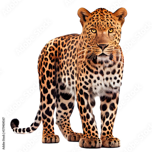 leopard on a transparent background. generative AI