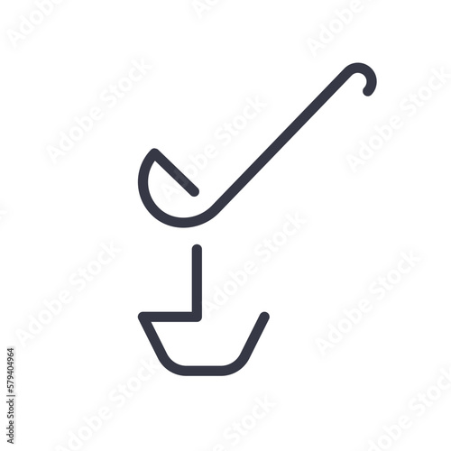 first courses icon, symbol of fresh plate of soup