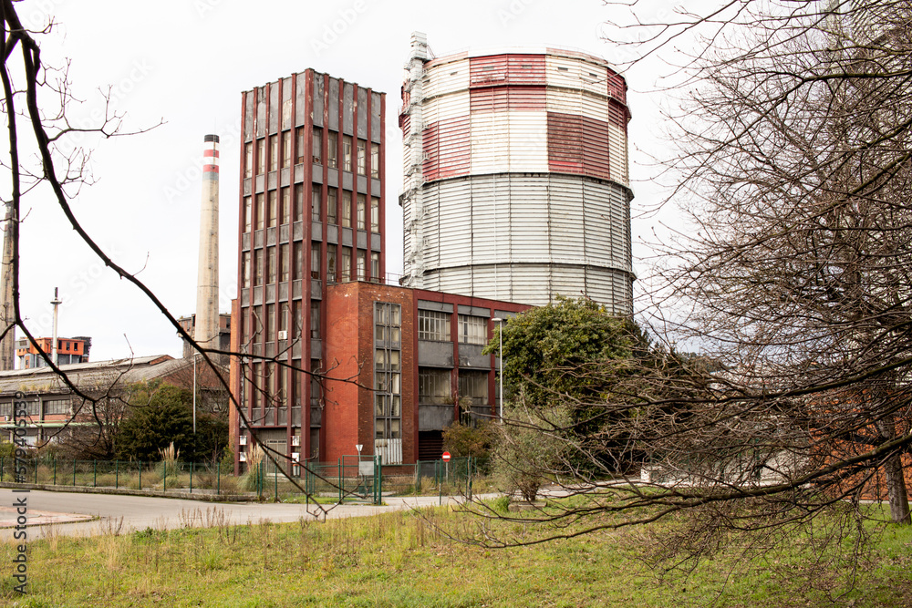 factory in Avilés where steel is produced thanks to coke batteries, in Asturias. Originally it was called Ensidesa factory in Avilés where steel is produced thanks to coke batteries, in Asturias. Originally it was called Ensidesa