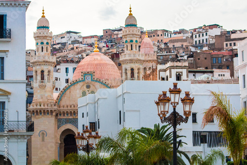 the mosque of ketchaoua and the ancient part of old city of Algeria, called casbah , Unesco World Heritage Site photo