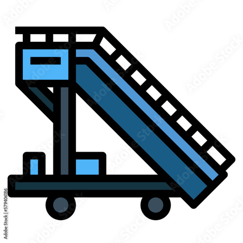 ramp filled outline icon style