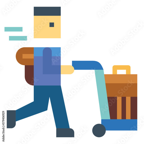 passenger flat icon style