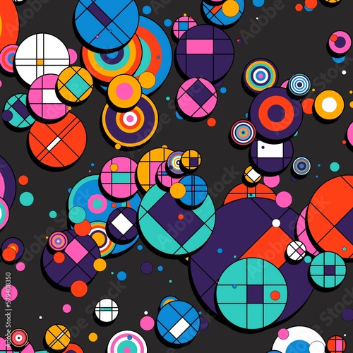 Generative Design Artwork of Abstract Vector Generated Shapes Composition
