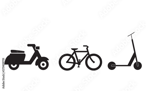Signo de ilustración de icono de vector de medios de transporte.