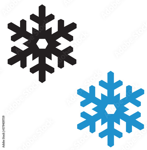 Signo de ilustración de icono de vector de nieve de invierno