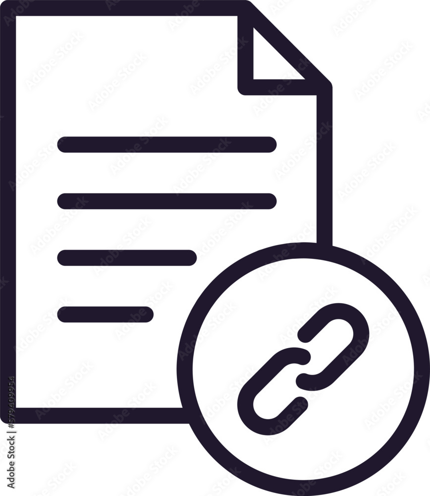 Link concept. Single premium editable stroke pictogram perfect for logos, mobile apps, online shops and web sites. Vector symbol isolated on white background. Link concept. Single premium editable stroke pictogram perfect for logos, mobile apps, online shops and web sites. Vector symbol isolated on white background.