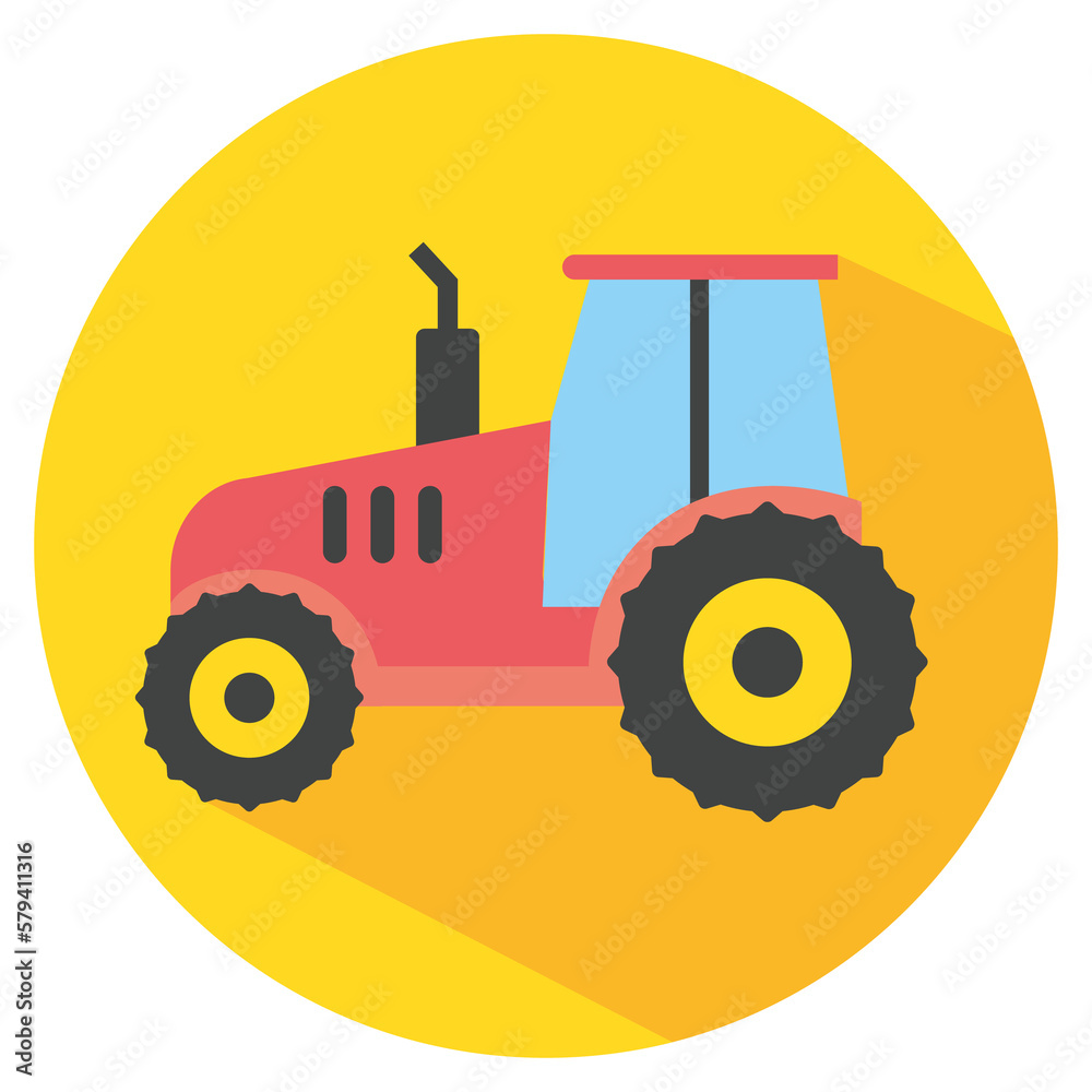 PNG image icon of a tractor with transparent background PNG image icon of a tractor with transparent background
