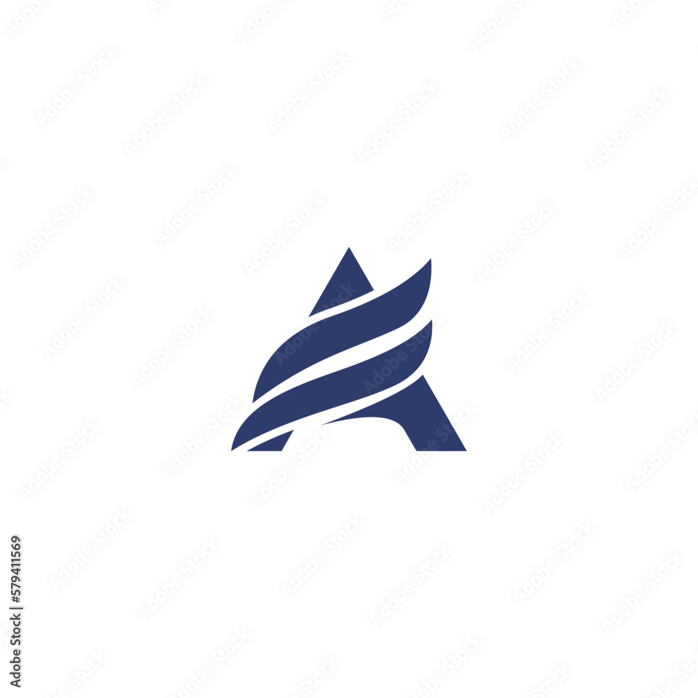 Obraz premium Vector logo leter A