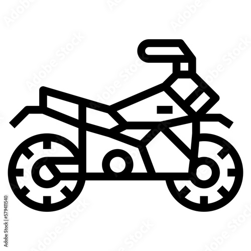 sport bike line icon style