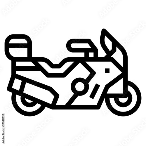 touring bike icon style