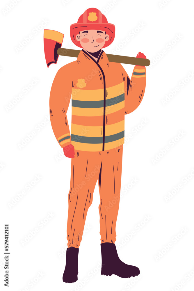firefighter male professional worker