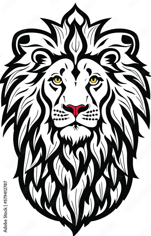 Great White Lion Head Vector. White Lion Head Vector Great White Lion Head Vector. White Lion Head Vector