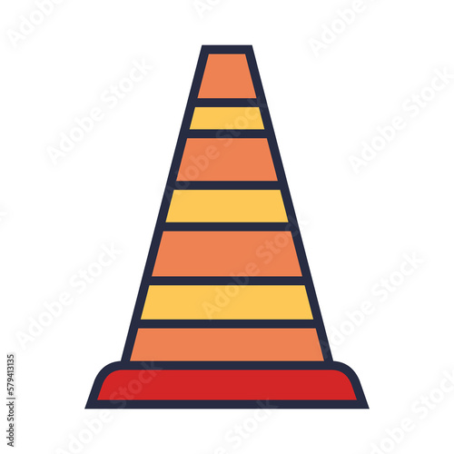 PNG image traffic cone icon with transparent background