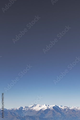 Vertical shot of beautiful mountains during winter