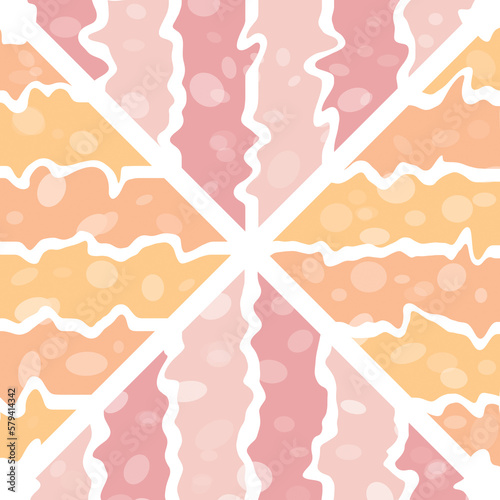 Fun doodle pattern background, abstract shapes, geometry, and colors. Modern patterns, contemporary art, square composition