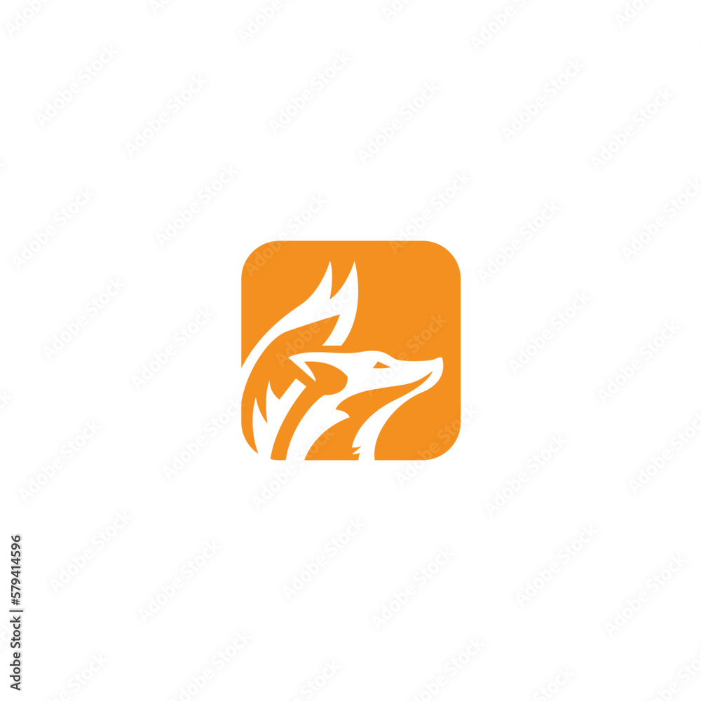 Fototapeta premium Fox logo for mobile application, fox icon
