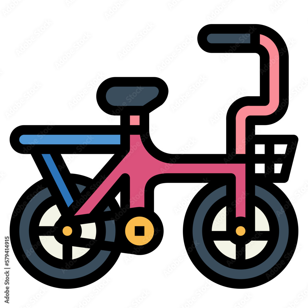 kid bike filled outline icon style