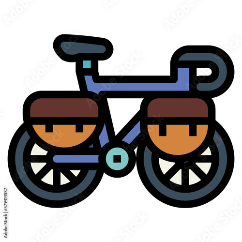 touring bikes filled outline icon style